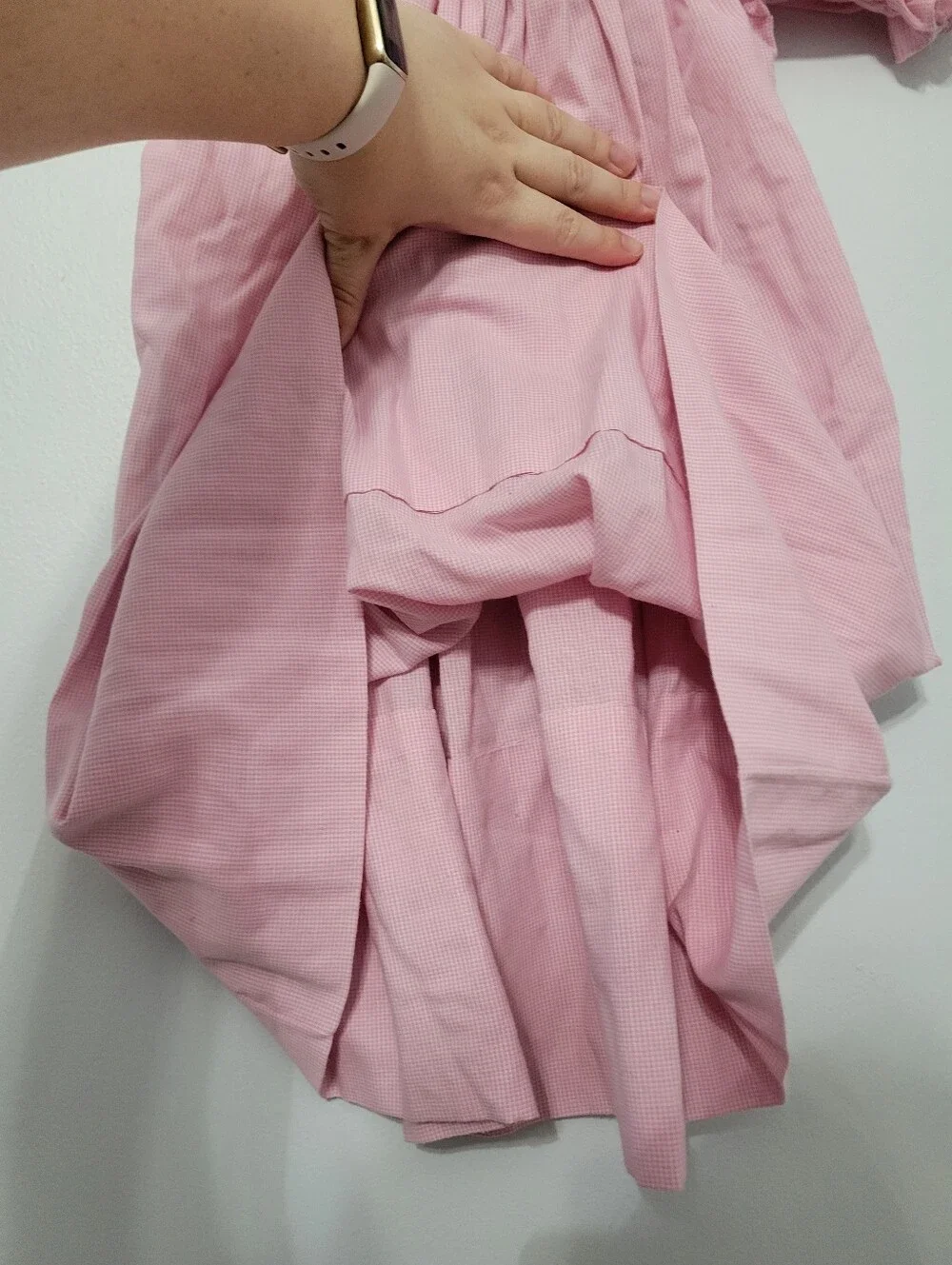 Toddler Girls Smocked Duck Pink Gingham Dress Estimated Size 2T